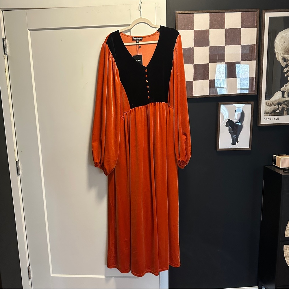2XL lively ghosts dress velvet